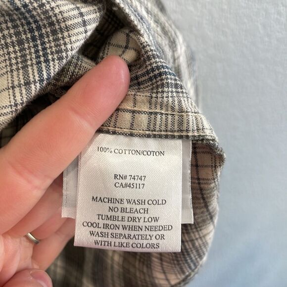 RedHead Olive Green & Blue Plaid Short Sleeve Button Down Shirt Size Medium - Picture 6 of 9